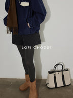 Lofi choose Insulated High Waist Diamond Quilted Workwear Nylon Women Mid-Length Shorts
