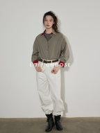 Lofi choose Pure Cotton Long Sleeve Loose Fit Contrast Plaid Button Down Women Shirts
