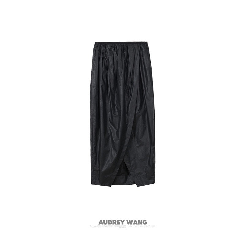 audreyyang_Shape_Retaining_Cotton_Pleated_Bubble_Midrise_Elastic_Front_Slit_Midi_Skirts_MISSTT