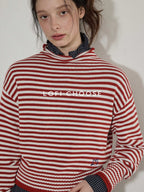 Lofi choose Acrylic Cotton Soft Striped Loose Fit Pullover Commuter Style Women Sweaters