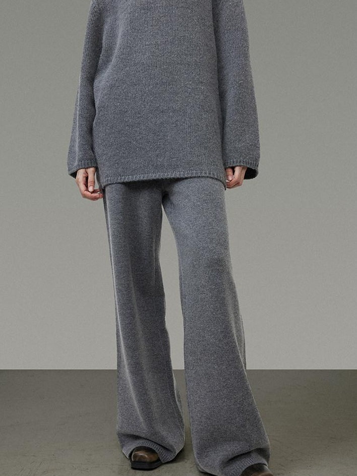unspoken Warm Wool Blend Loose Fit Turtleneck Knitted Pullover Office Casual Gray Sweaters
