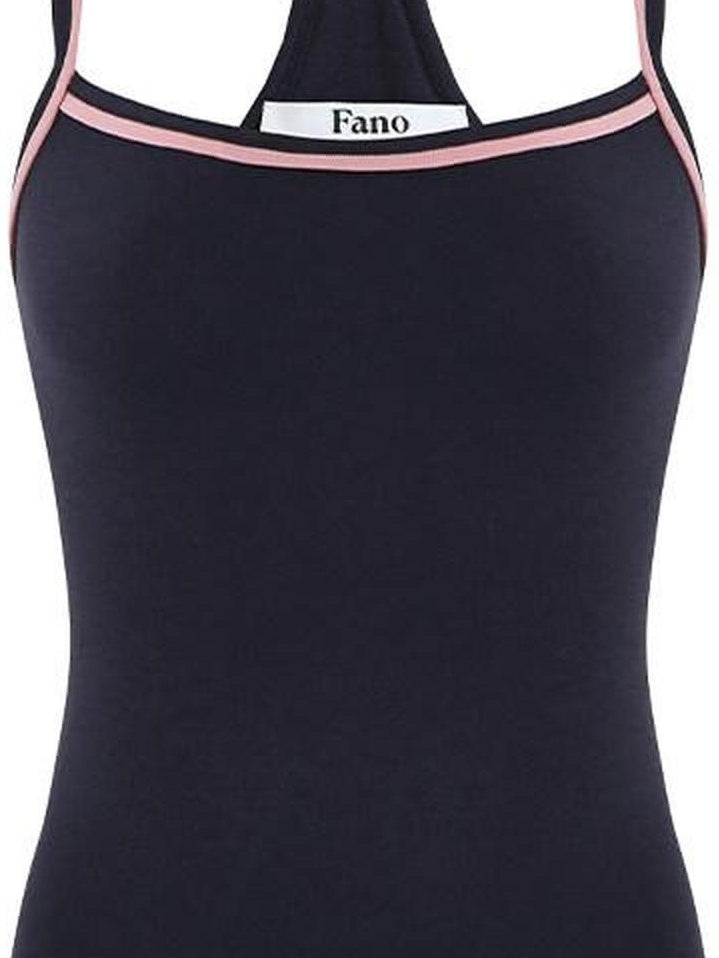 fano Soft Stretch Slim Fit Racerback Office Navy Viscose Blend Camisoles