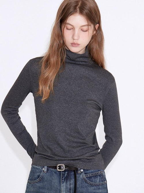 fano Cotton Cashmere Blend Slim Fit Casual High Neck Women Knit Pullover Sweaters