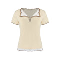 fano_Lyocell_Cotton_Blend_Slim_Fit_Korean_Commuter_Yellow_Short_Sleeve_T-Shirts_MISSTT