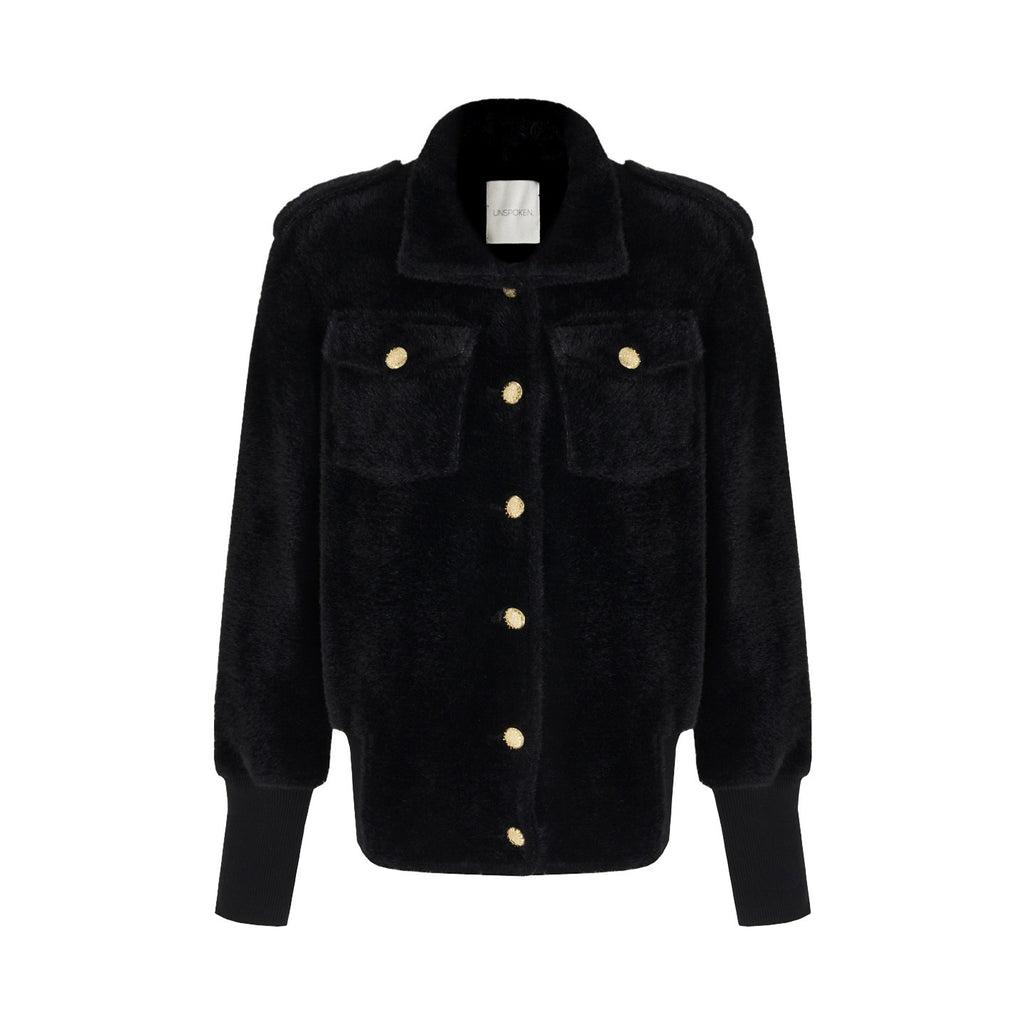 unspoken_Tailored_Slim_Minimalist_Commuter_Stand_Collar_Women_Black_Short_Coat_MISSTT