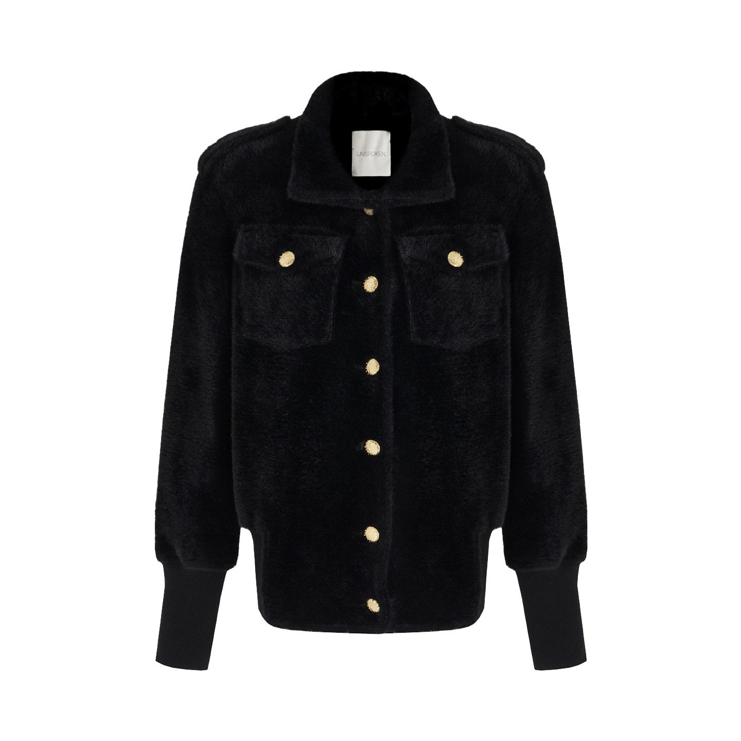 unspoken_Tailored_Slim_Minimalist_Commuter_Stand_Collar_Women_Black_Short_Coat_MISSTT