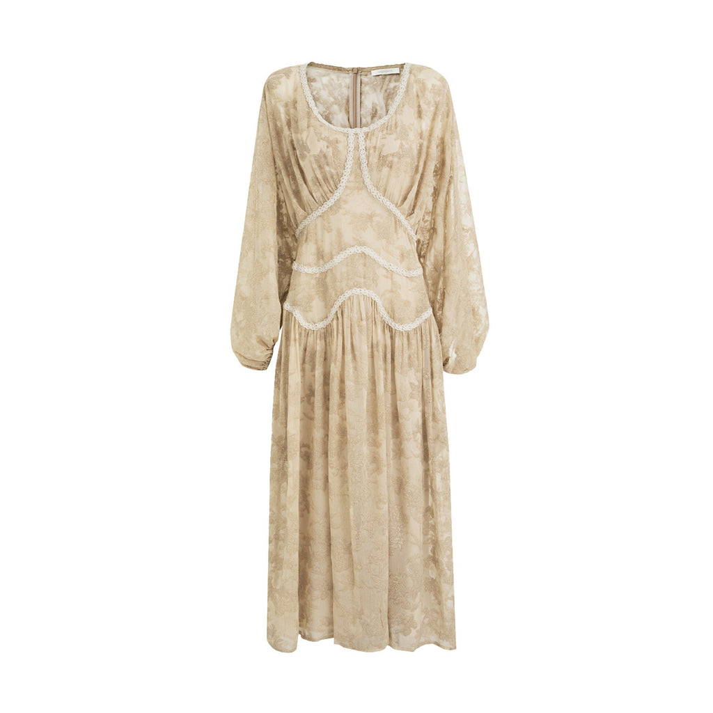 unspoken_Casual_Jacquard_A_Line_Natural_Waist_Long_Sleeve_U_Neck_Khaki_Women_Maxi_Dresses_MISSTT