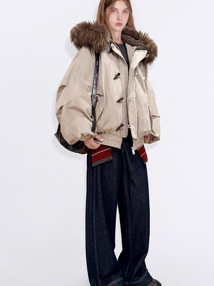 fano 90 Percent White Duck Down Warm Hooded Casual Windproof Womens Down Jackets