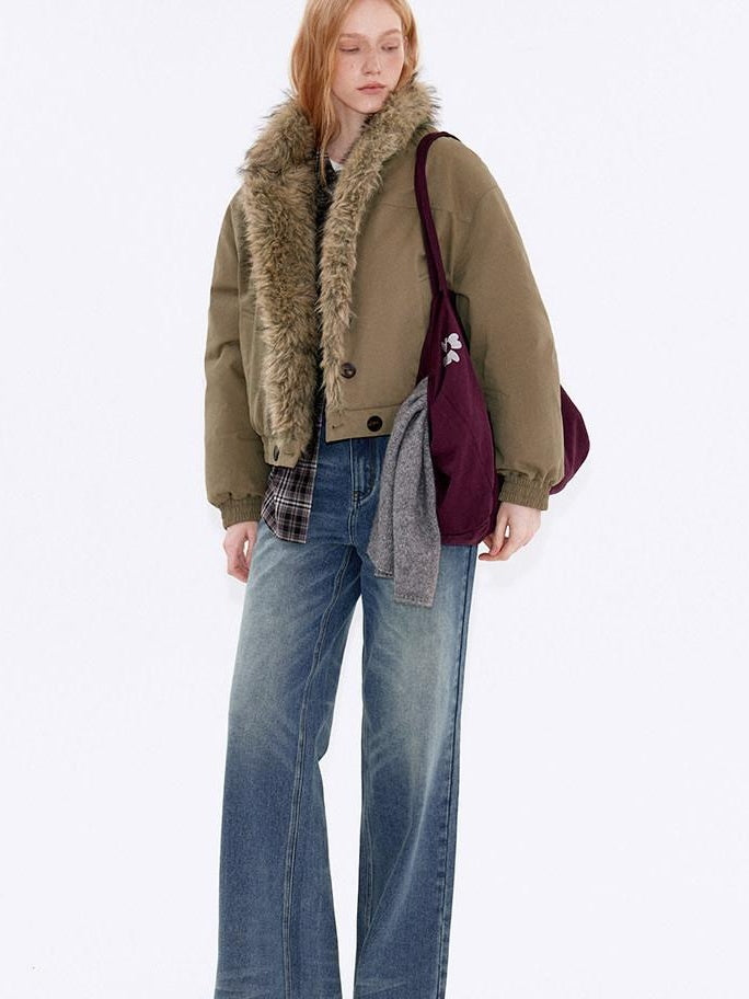 fano Shape Retaining Vintage Distressed Mid Rise Women Blue Straight Leg Jeans