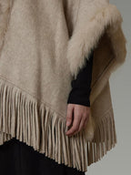 unspoken Pure Wool V-neck Hidden Button Oversized Apricot Minimal Work Knitwear Cardigans