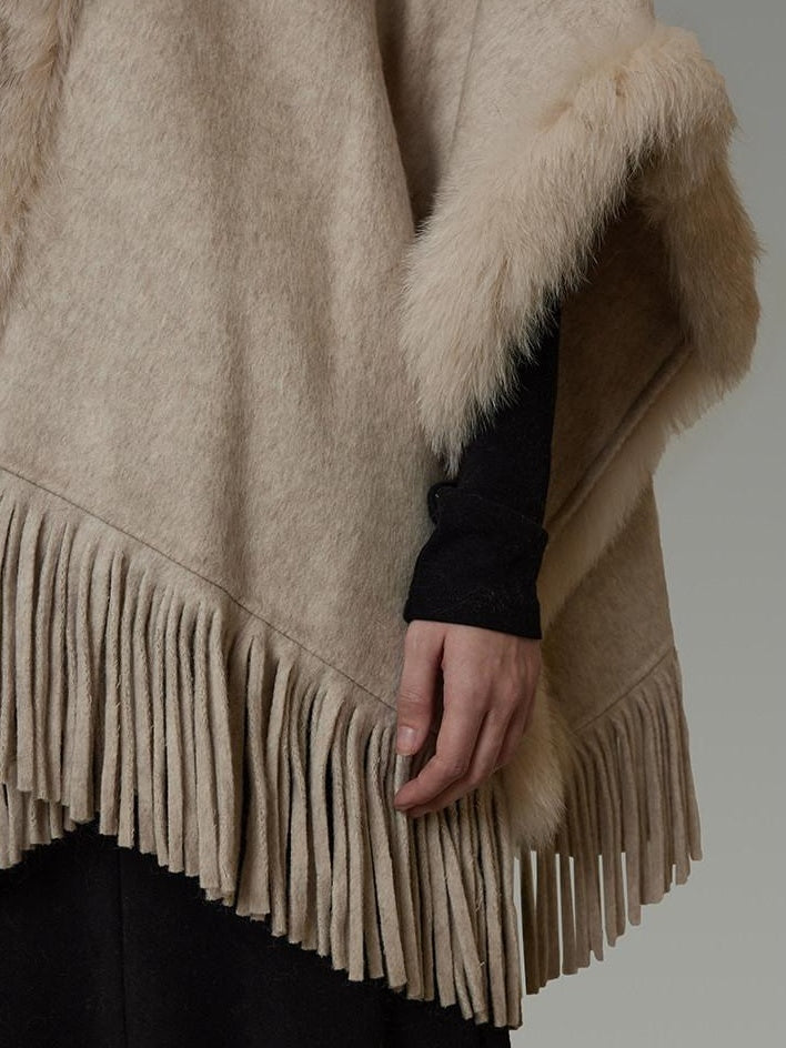 unspoken Pure Wool V-neck Hidden Button Oversized Apricot Minimal Work Knitwear Cardigans