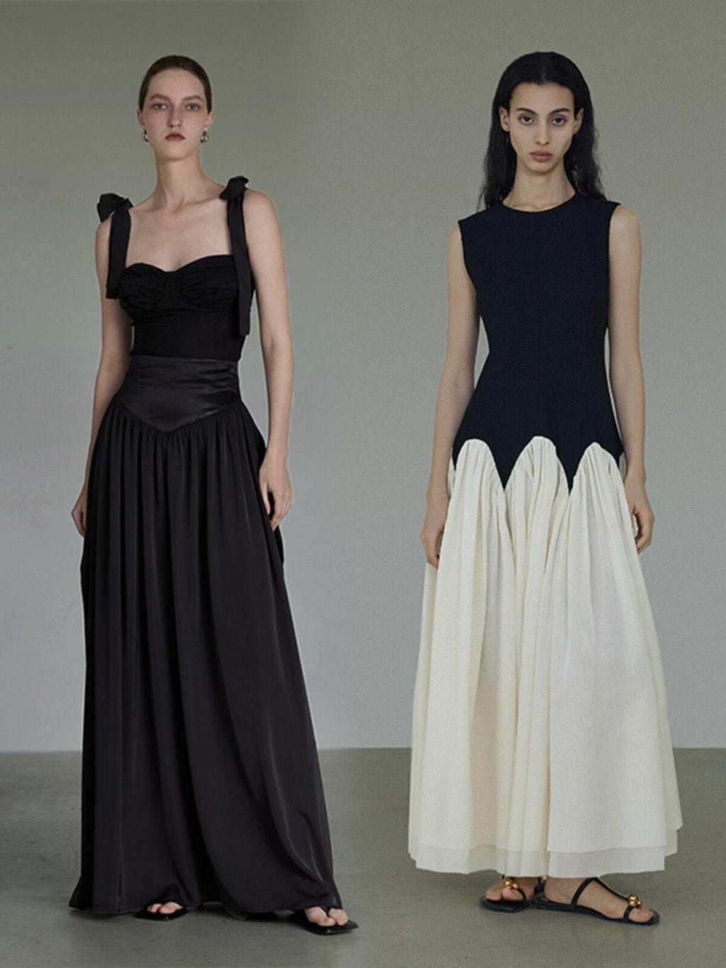 unspoken Sleek Black Spaghetti Strap Slim Fit Office Workwear Women Maxi Dresses