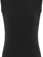 fano Soft Pure Cotton Slim Fit Pullover Office Basic Black Tank Tops