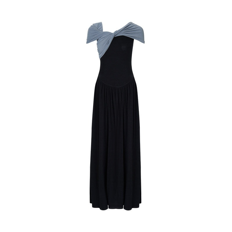 unspoken_High_Waist_Colorblock_V-neck_A_Line_Viscose_Knit_Casual_Women_Maxi_Dresses_MISSTT