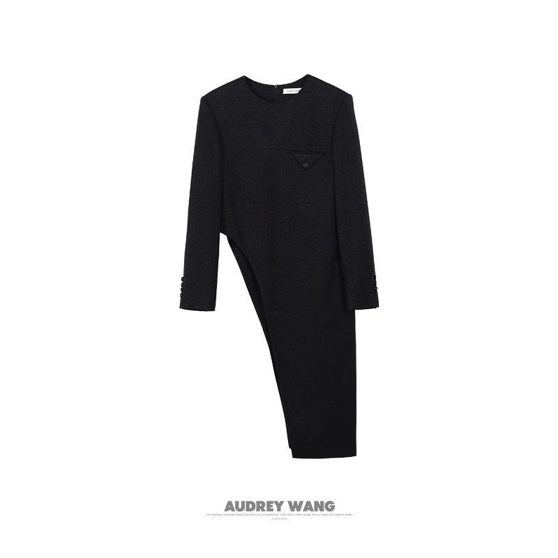 audreyyang_Figure_Flattering_Elegant_Tailored_Mid_Length_Long_Sleeve_Women_Black_Long_Coats_MISSTT