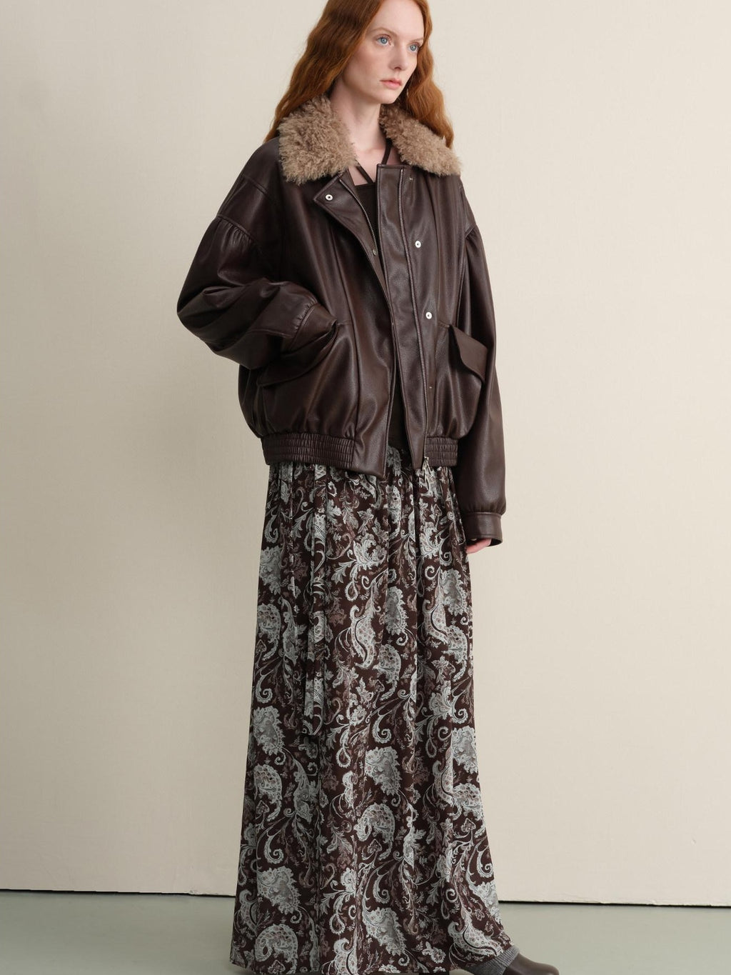 someonesometimes Lace Paisley Tie Mid Waist Relaxed H Line Casual Vacation Ladies Maxi Skirts