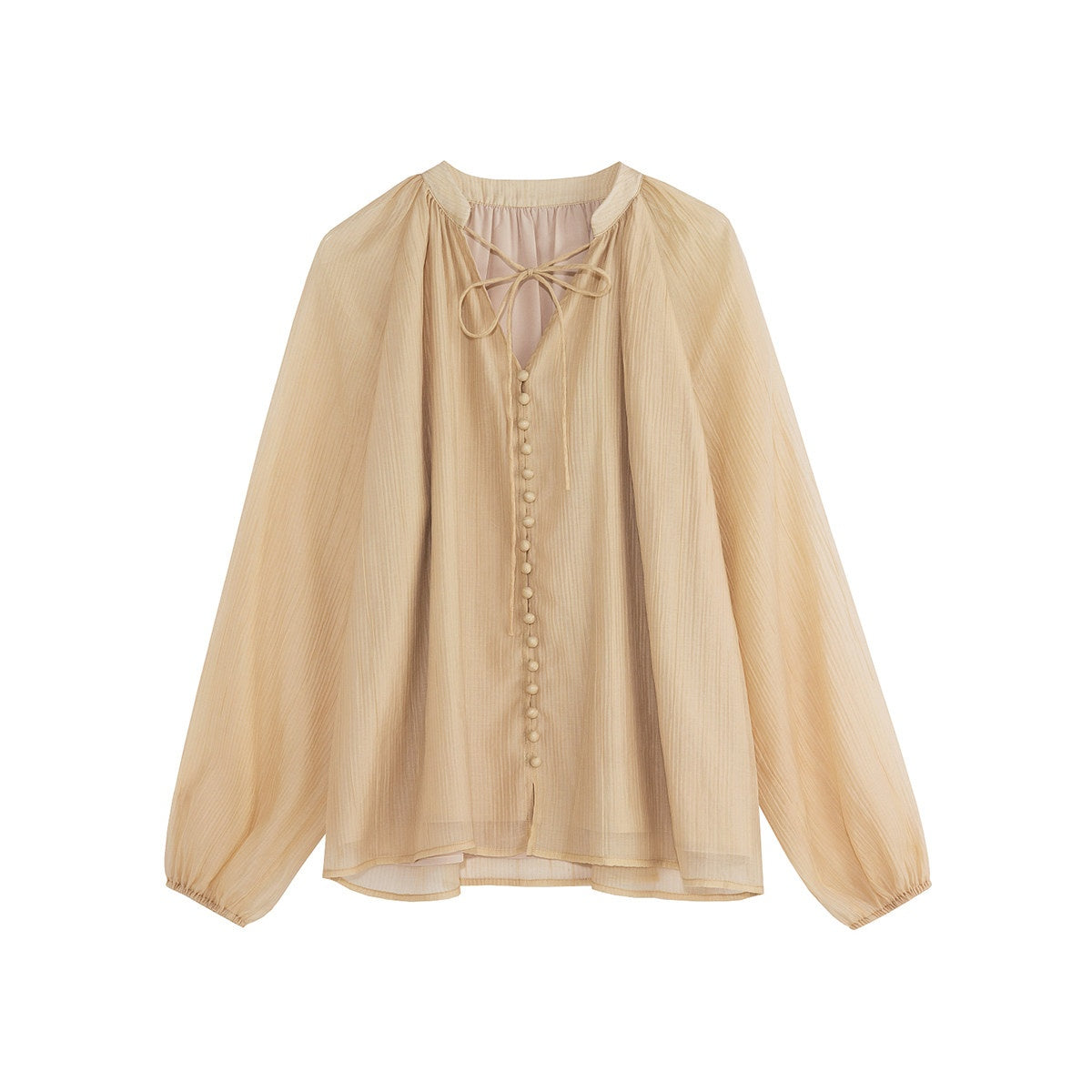 fano_Soft_Tencel_V-neck_Long_Sleeve_Pullover_Casual_Two_Piece_Women_Blouses_MISSTT