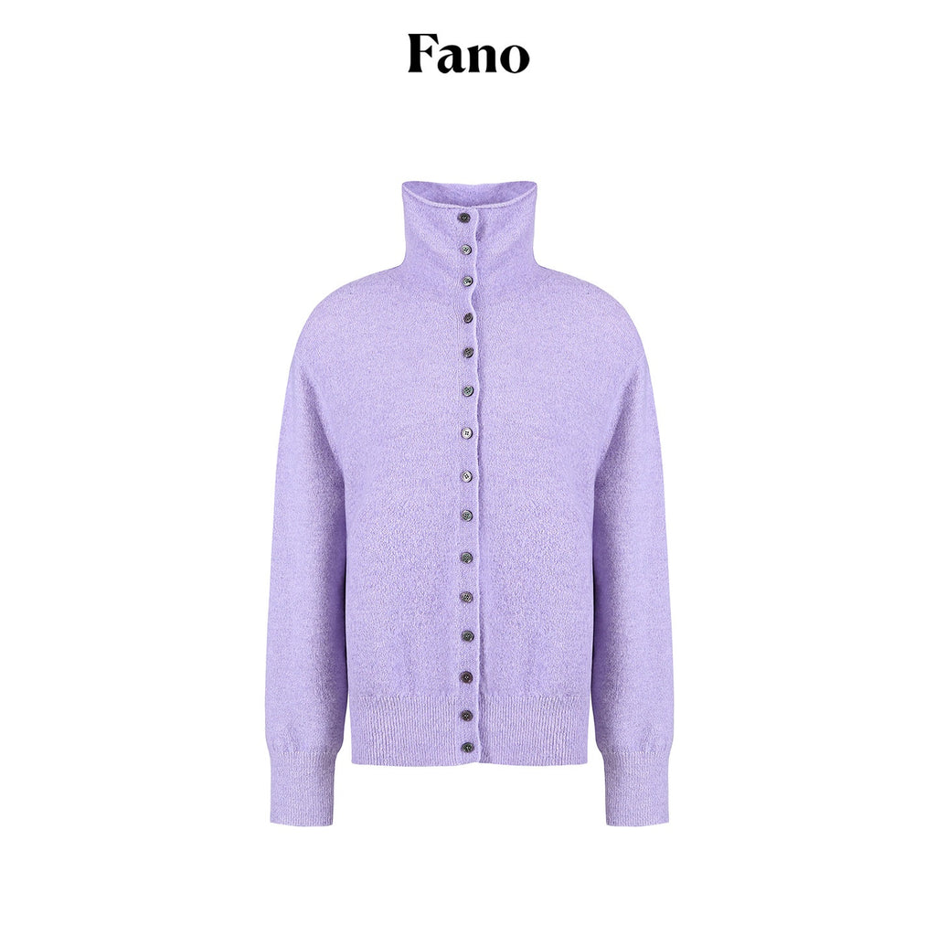 fano_Recycled_Fiber_Loose_Fit_Casual_High_Neck_Button_Long_Sleeve_Women_Cardigans_MISSTT