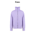 fano_Recycled_Fiber_Loose_Fit_Casual_High_Neck_Button_Long_Sleeve_Women_Cardigans_MISSTT