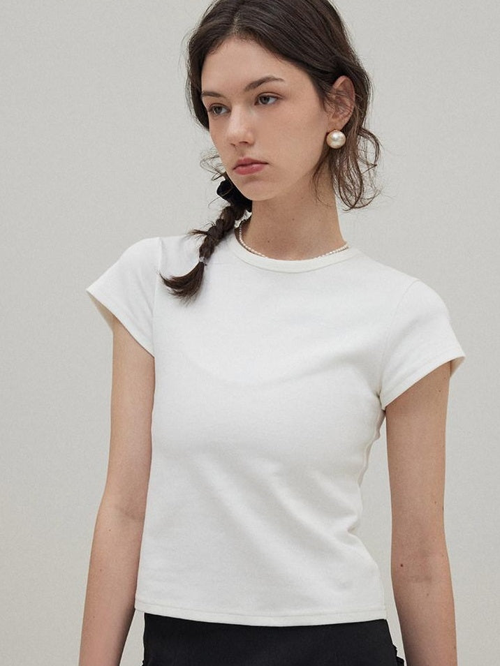 fano Stretch Cotton Commuter Straight Fit Women Crewneck Short Sleeve T-Shirts