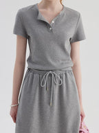 fano 96 Percent Cotton Soft Crop Top Mini Skirt Young Women Matching Top & Skirt Sets