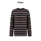 fano_Acrylic_Knit_Striped_Crew_Neck_Oversized_Casual_Women_Long_Sleeve_T-Shirts_MISSTT