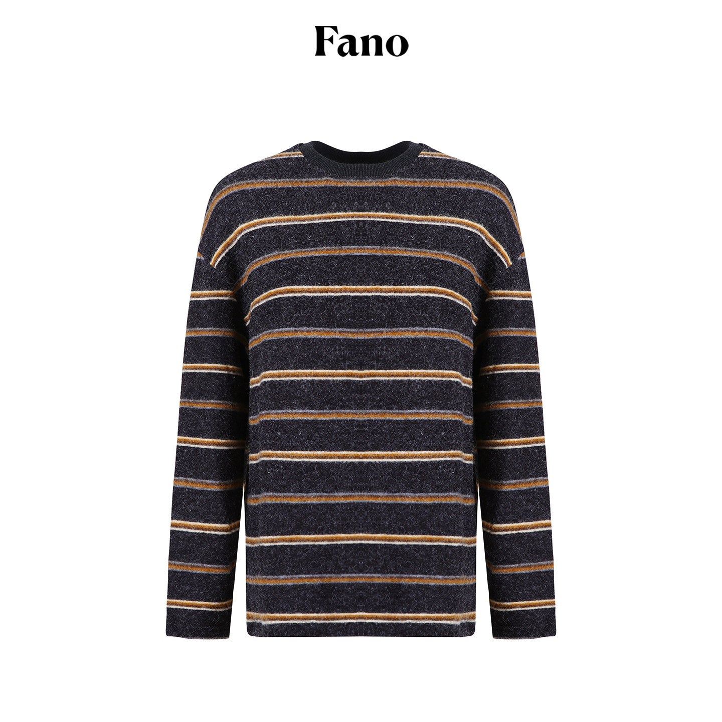 fano_Acrylic_Knit_Striped_Crew_Neck_Oversized_Casual_Women_Long_Sleeve_T-Shirts_MISSTT