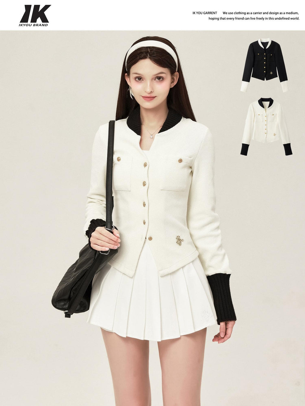 ikyou Warm Cotton Slim Embroidered Pocket Office Long Sleeve Button Solid Blouses