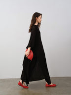 audreyyang Lyocell Wool Blend Loose Sleeveless Pullover Stirrup Leggings Top & Pants Sets