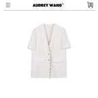audreyyang_Breathable_Linen_Short_Sleeve_Minimalist_Back_Vent_Casual_Womens_Blazers_MISSTT