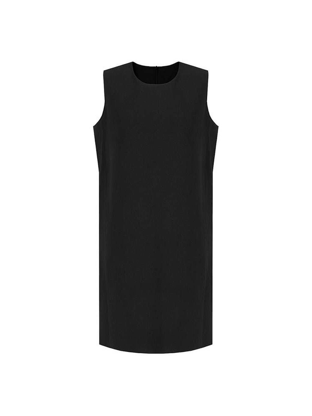 unspoken Minimal Sleeveless Natural Waist Structured Vest For Office Acetate Midi Dresses