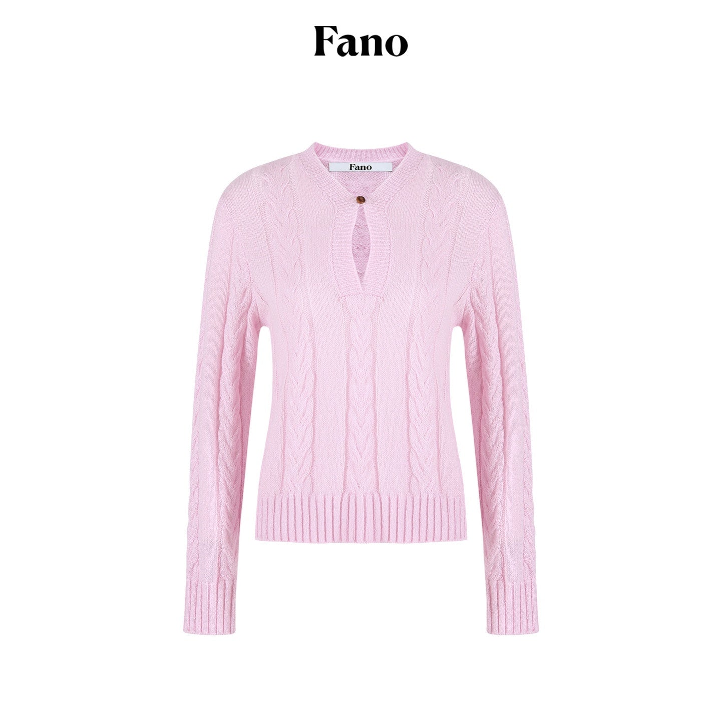 fano_Warm_V-neck_Button_Detail_Minimal_Commuter_Fit_Pink_Women_Acrylic_Blend_Sweaters_MISSTT