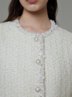 unspoken Wool Blend Minimal Commuter Relaxed Fit 3D Tailored Cropped Jackets