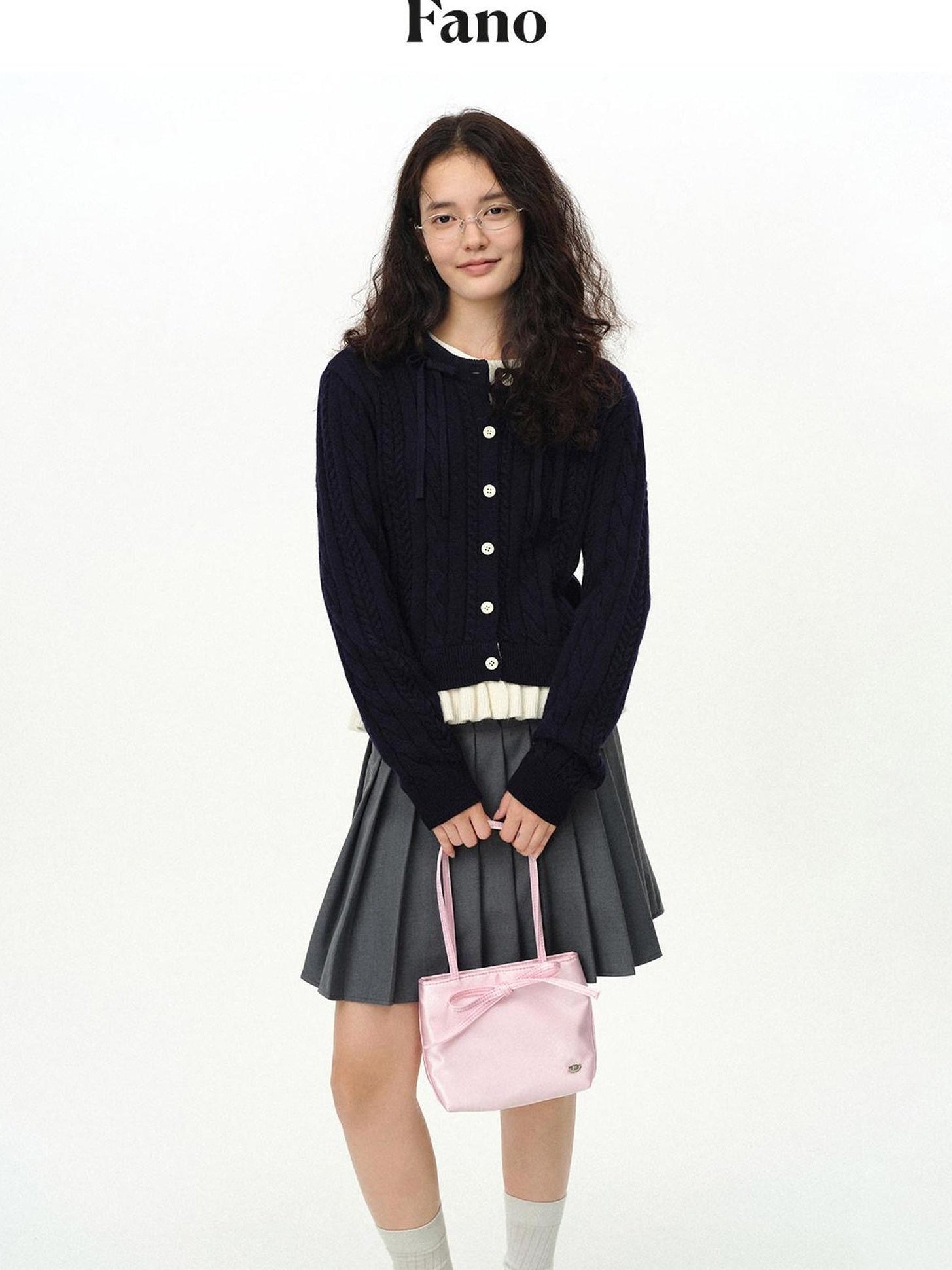 fano Foldable Washable Minimalist Casual Bow Detail Unisex Commuter Boxy Tote Bags