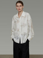unspoken Breathable Lyocell Loose Fit Button Cardigan Women Work White Long Sleeve Shirts