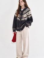 fano Soft Knit Polyester Beige Natural Waist Casual Wide Leg Women Sweatpants