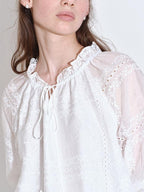 fano Breathable Lyocell Relaxed Three Quarter Sleeve White Lounge Top & Shorts Sets