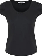 fano Stretch Cotton Blend Korean Slim Crewneck Charcoal Short Sleeve T-Shirts