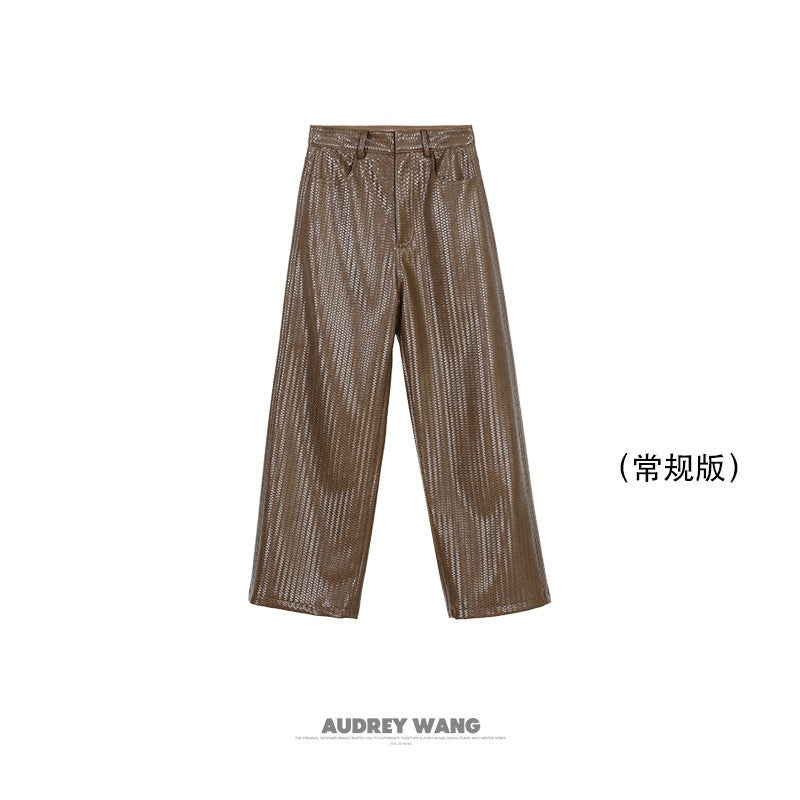 audreyyang_Pu_Faux_Leather_Casual_Natural_Waist_Zip_Fly_Women_Straight_Pants_MISSTT
