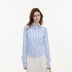 ikyou_Uv_Protection_Embroidered_Slim_Collared_Plaid_Cardigan_Girls_Cotton_Shirts_MISSTT