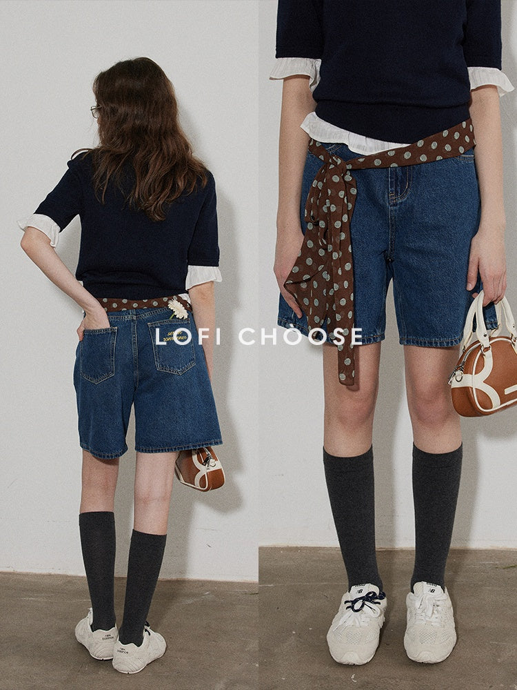 Lofi_choose_Washed_High_Waist_Loose_Fit_Micro_Stretch_Women_Casual_Blue_White_Denim_Shorts_MISSTT
