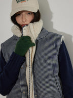Lofi choose Warm Thick White Duck Down Loose Commuter Lapel Collar Zipper Blue Vests