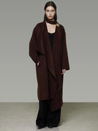 unspoken 100 Percent Sheep Wool Mid Length Relaxed Minimalist Workwear Wool Coats