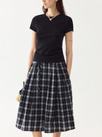 fano Cooling Lyocell Blend Korean Slim Short Sleeve Tee Basic Crop Tops