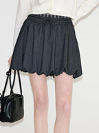 fano Deep Gray Solid Single Button Blazer Loose Fit Women Workwear Top & Skirt Sets