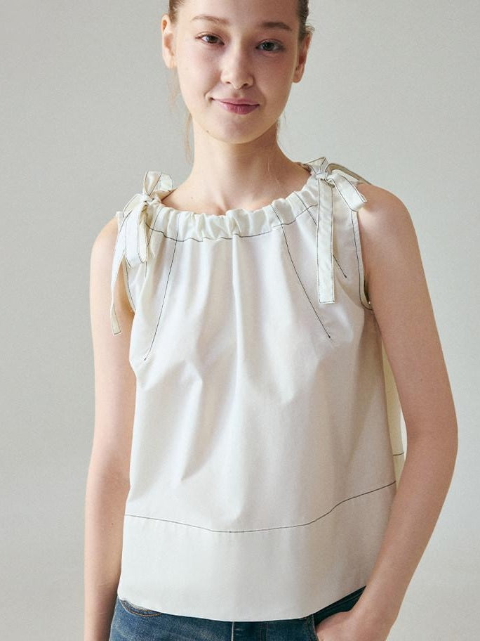 fano Breathable Cotton Blend Loose Fit Office Commuter Solid White Camisoles