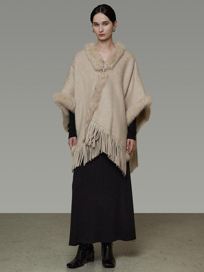 unspoken Pure Wool V-neck Hidden Button Oversized Apricot Minimal Work Knitwear Cardigans