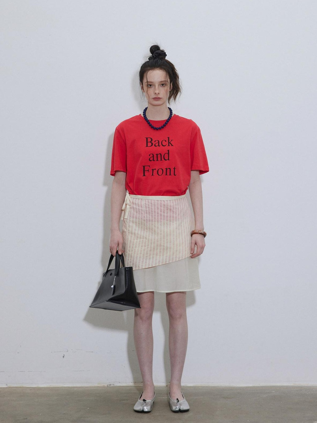 Lofi choose High Waist Flattering A Line Loose Fit Office Casual Pink Midi Skirts