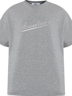 fano 100 Percent Cotton Loose Fit Korean Commuter Gray Crewneck Long Sleeve T-Shirts