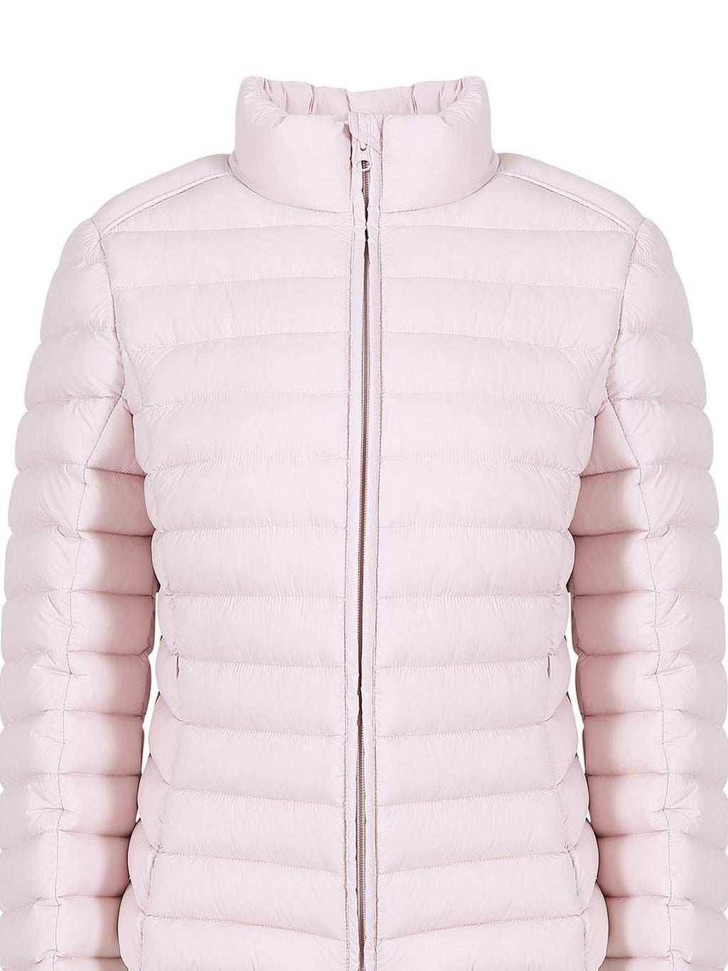 fano 90% White Duck Down Warm Slim Short Stand Collar Zipper Pink Down Jackets